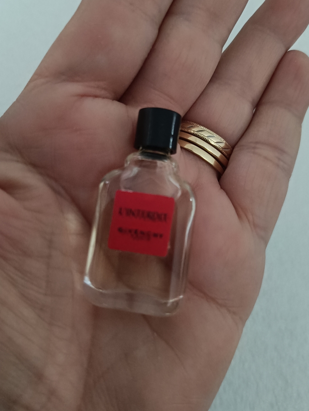 Vintage Givenchy L'interdit Paris Fragrance Glass Mini Perfume NEW NOS 3D01